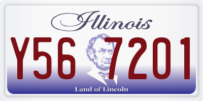IL license plate Y567201