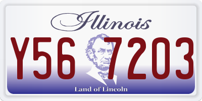 IL license plate Y567203