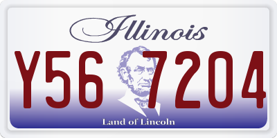 IL license plate Y567204
