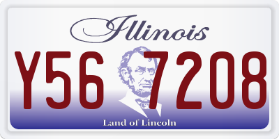 IL license plate Y567208