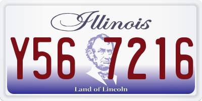 IL license plate Y567216