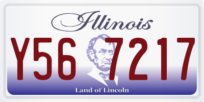 IL license plate Y567217