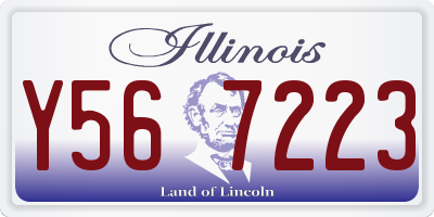 IL license plate Y567223