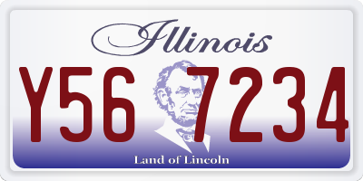 IL license plate Y567234