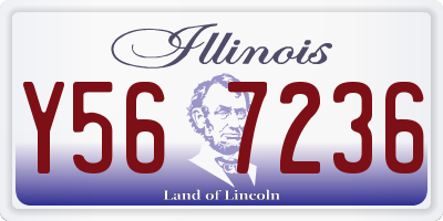 IL license plate Y567236