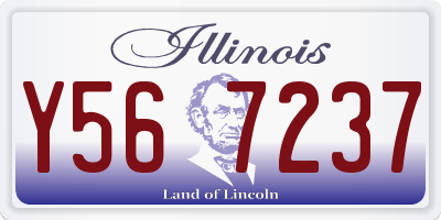 IL license plate Y567237