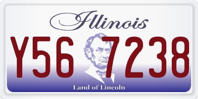 IL license plate Y567238