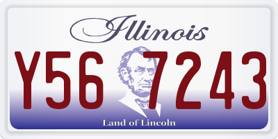 IL license plate Y567243