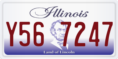 IL license plate Y567247