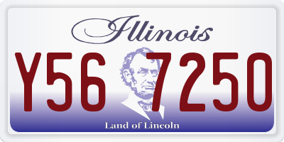 IL license plate Y567250