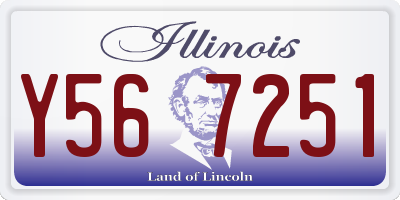 IL license plate Y567251