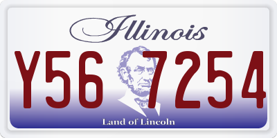 IL license plate Y567254