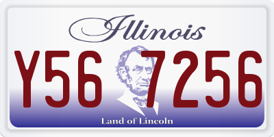 IL license plate Y567256