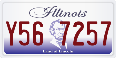 IL license plate Y567257