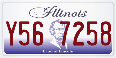 IL license plate Y567258