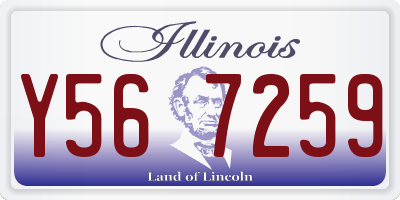 IL license plate Y567259