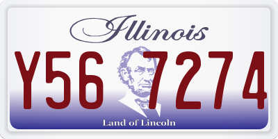 IL license plate Y567274