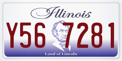 IL license plate Y567281