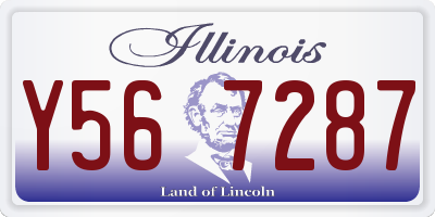 IL license plate Y567287