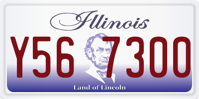 IL license plate Y567300