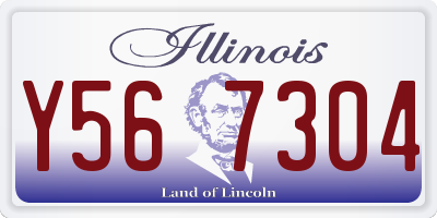 IL license plate Y567304