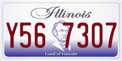 IL license plate Y567307