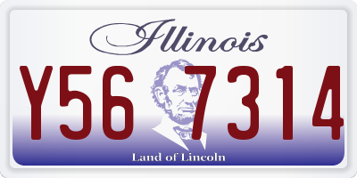 IL license plate Y567314