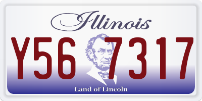IL license plate Y567317