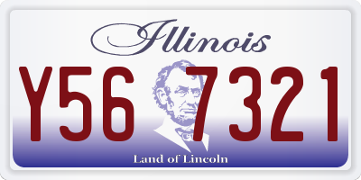 IL license plate Y567321
