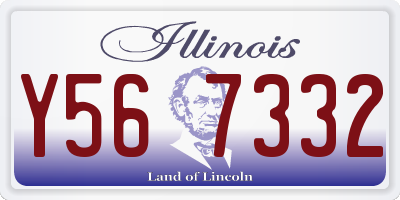 IL license plate Y567332