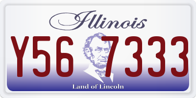 IL license plate Y567333