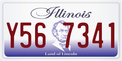 IL license plate Y567341