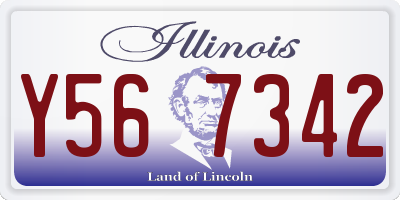 IL license plate Y567342