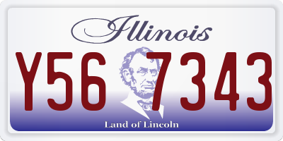 IL license plate Y567343
