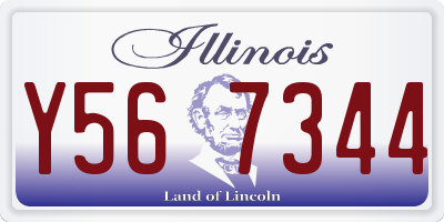 IL license plate Y567344