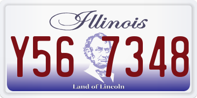 IL license plate Y567348