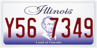 IL license plate Y567349