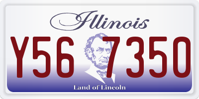 IL license plate Y567350