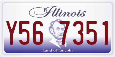 IL license plate Y567351
