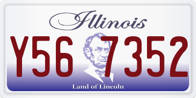 IL license plate Y567352
