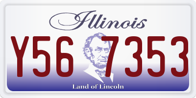 IL license plate Y567353