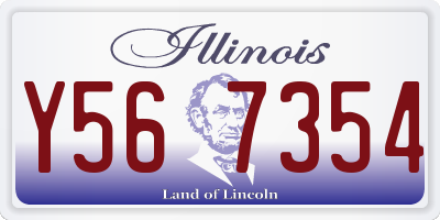 IL license plate Y567354