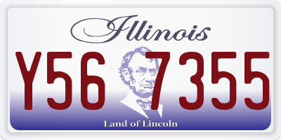 IL license plate Y567355