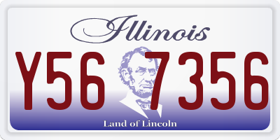 IL license plate Y567356