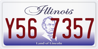 IL license plate Y567357