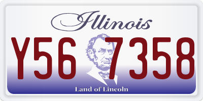 IL license plate Y567358