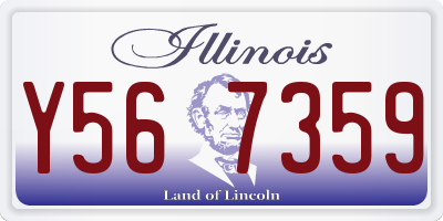 IL license plate Y567359