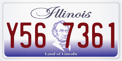 IL license plate Y567361