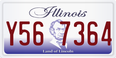 IL license plate Y567364