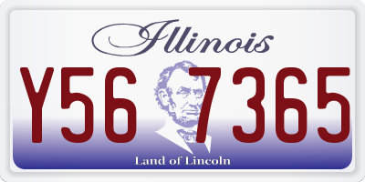 IL license plate Y567365